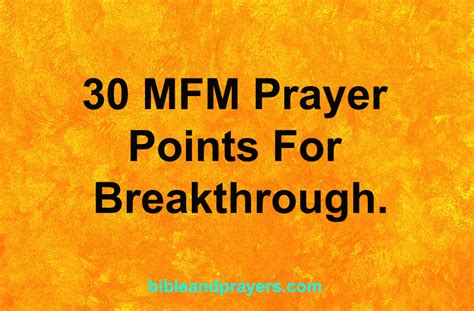 Start your day right with God and experience a Life-changing encounter with the God that answers by fire. . Prayer points for breakthrough mfm
